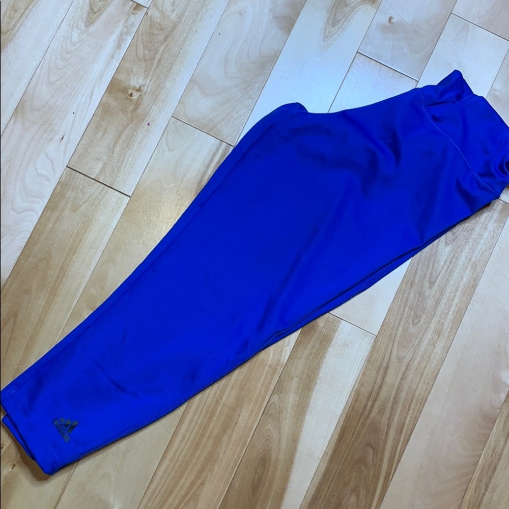 Blue Adidas cropped leggings